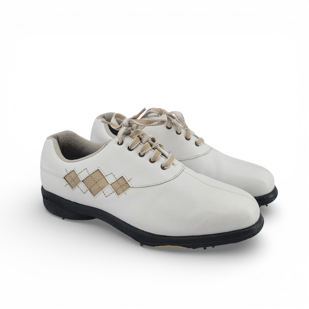 FJ FootJoy Golf Shoes Womens 8.5W White Spikeless Waterproof Athletic EUC